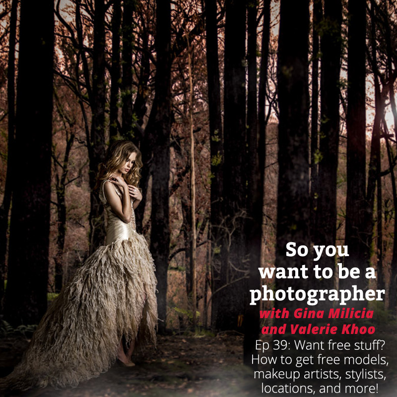 Woman in dark woods wearing a gold-white dress and looking at the ground with the episode title in the bottom right hand corner