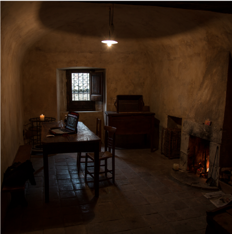 Room in a medieval village