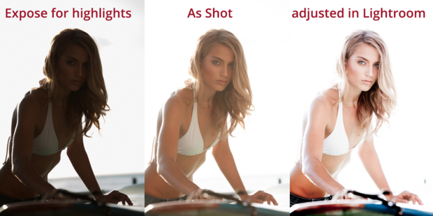 expose shot and post production comparison