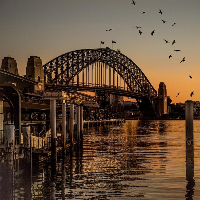 I photographed this sunrise over Sydney Harbour earlier this year.