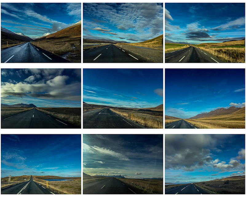 road-and-sky-in-iceland-collage